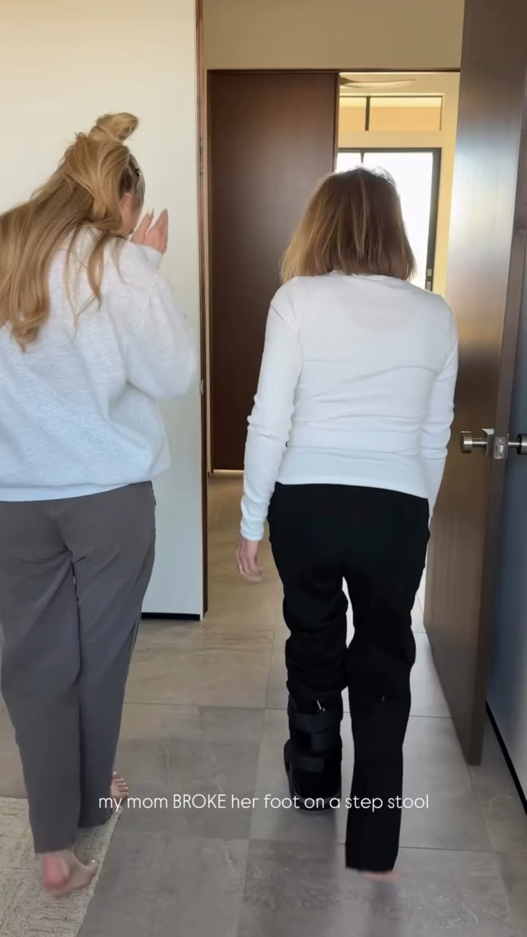 my mom BROKE her foot on a step stool