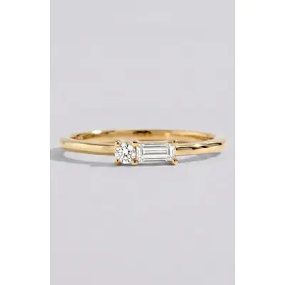 Mint & Lily Dainty Baguette Ring in Gold at Nordstrom, Size 8 | Nordstrom