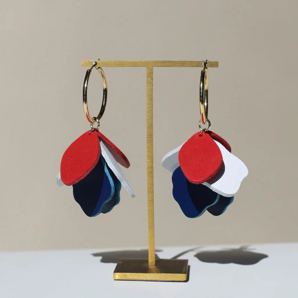Bomb Pop Margot Petal Hoop Earrings | Nickel and Suede