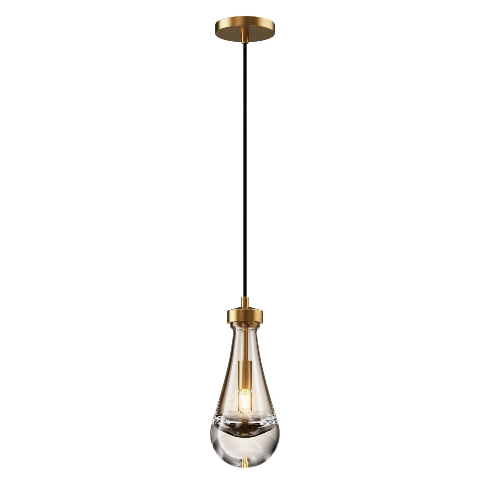 Antonetta Raindrop Shape Thick Glass Modern Pendant | Wayfair North America