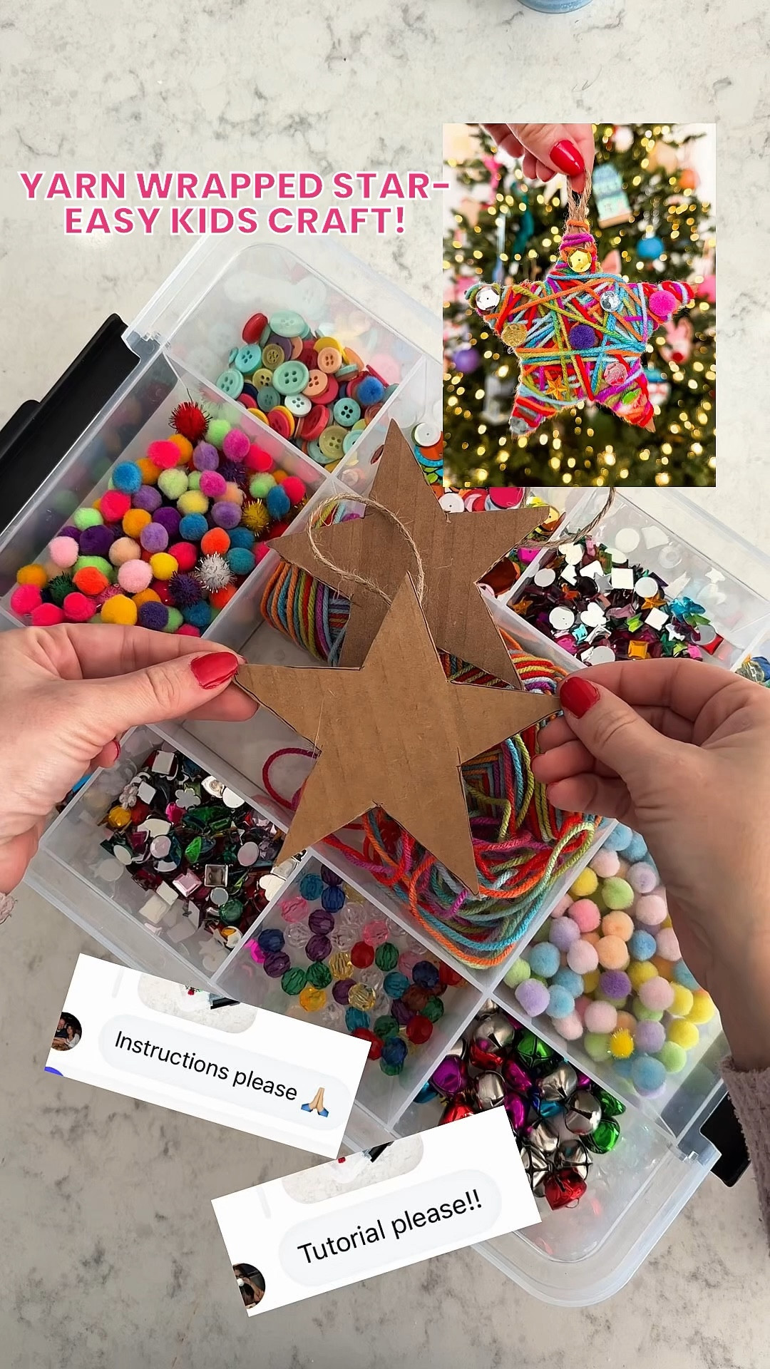 Yarn wrapped star diy Christmas ornament craft. I did these with my daughter’s Kindergarten class and they all turned out so cute! A great way to use up any extra craft supplies, but I’ll link some options here too 🌟

#LTKHoliday #LTKmomlife #LTKKids
