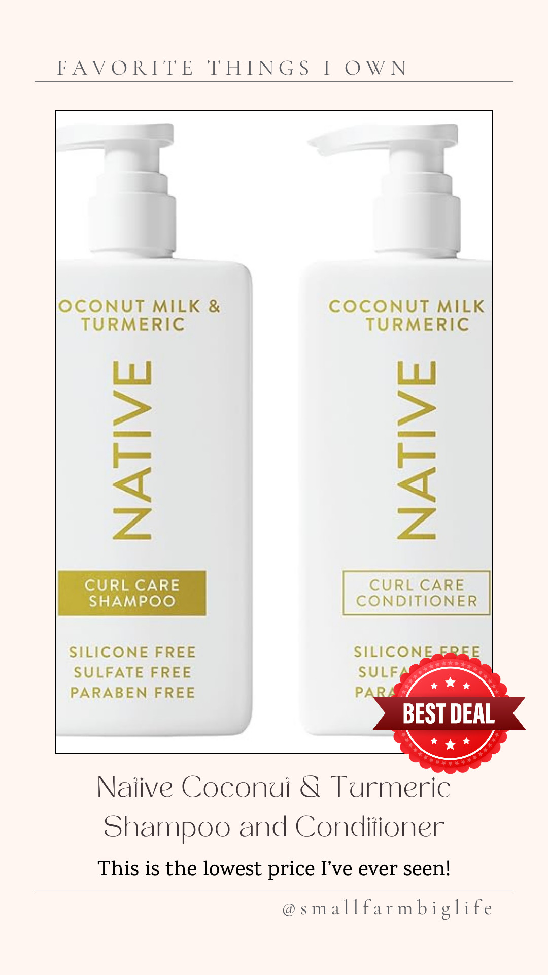 This is the lowest price I have ever seen on my favorite Native shampoo and conditioner and I just ordered two two-packs because I was not going to miss this deal. The coconut and turmeric scent is so good and the formula is sulfate and dye free with naturally derived ingredients that work on all hair types. I probably should have ordered more at $10.99 for a two pack but here we are. Tap to shop before the price goes back up! 

 #LTKselfcare #LTKSaleAlert #LTKBeauty
