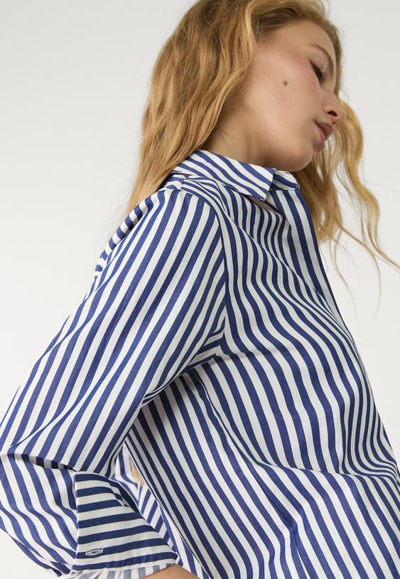 Striped poplin shirt | Stradivarius (UK)