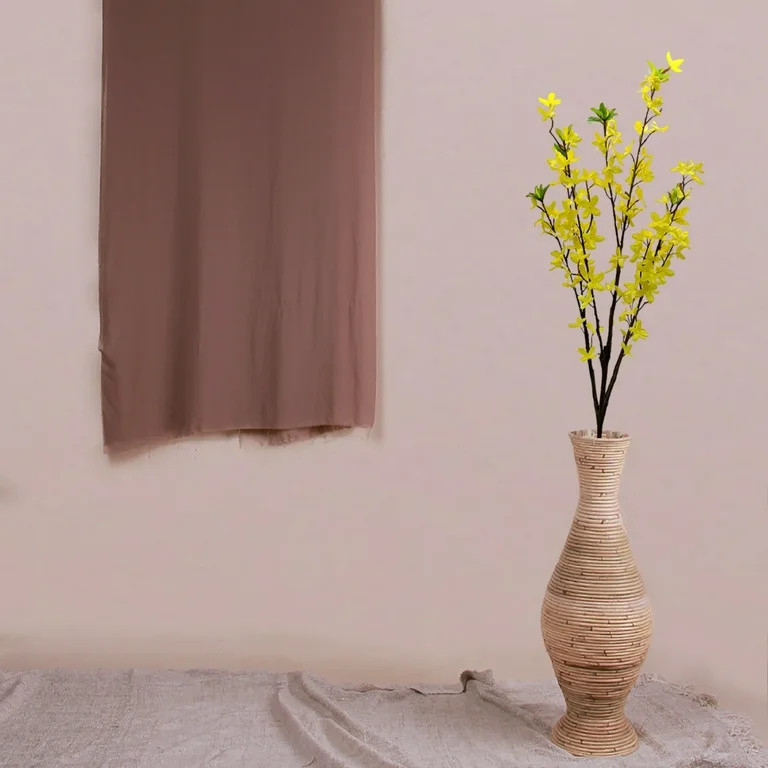 Mainstays Indoor Artificial Flower, Forsythia Stem, Yellow Color, Assembled Height 50". | Walmart (US)