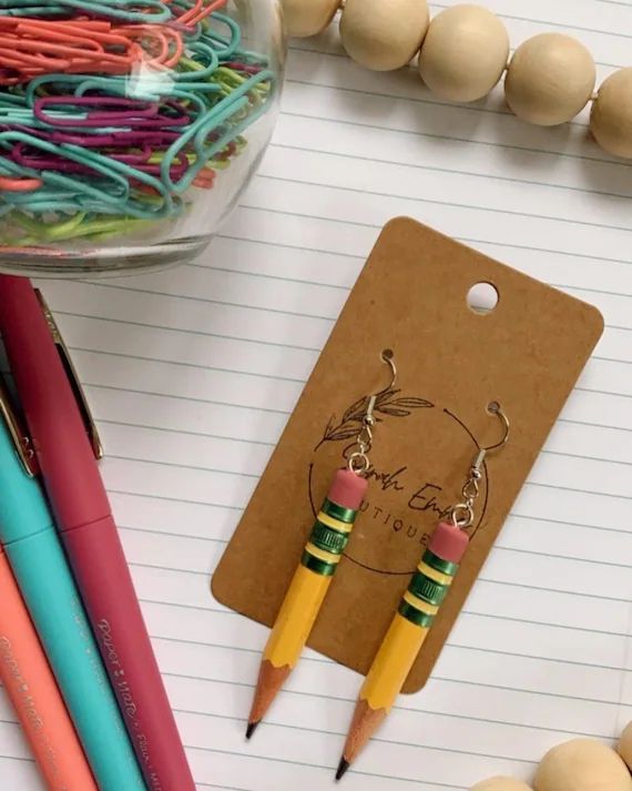 Ticonderoga Pencil Earrings | Etsy (US)