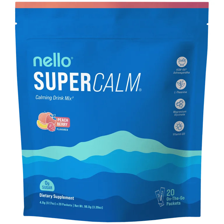 Nello Supercalm Drink Mix - Ashwagandha KSM 66, Magnesium Glycinate & L-Theanine Supplement - Ash... | Walmart (US)