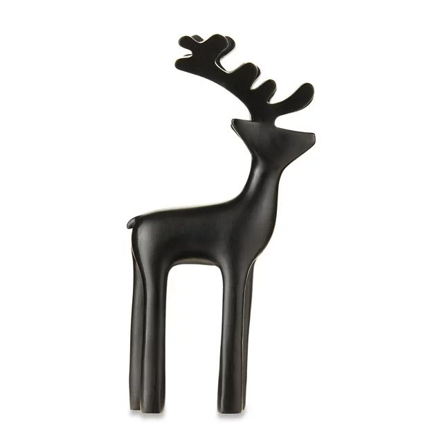 Mini Black Standing Deer, Calcium Carbonate, 5 in, by Holiday Time | Walmart (US)