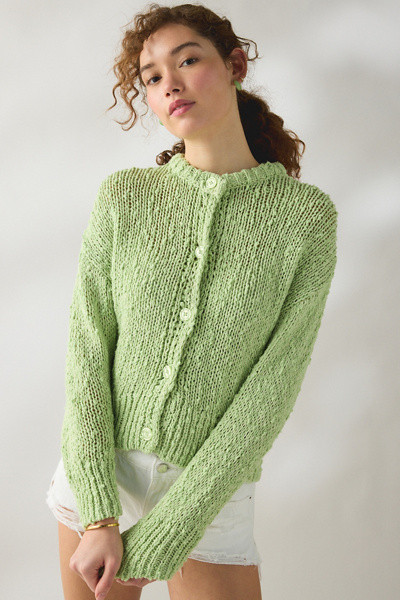 BDG Bridget Cotton Slub Knit Oversized Cardigan | Urban Outfitters (US and RoW)