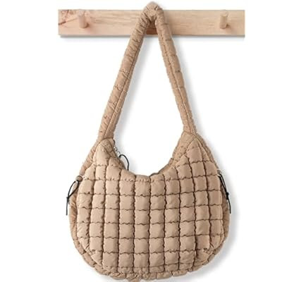 Puffer Tote Bag for Women Large Quilted Tote Bag Quilted Carryall Bag Soft Puffy Crossbody Bag H... | Amazon (US)