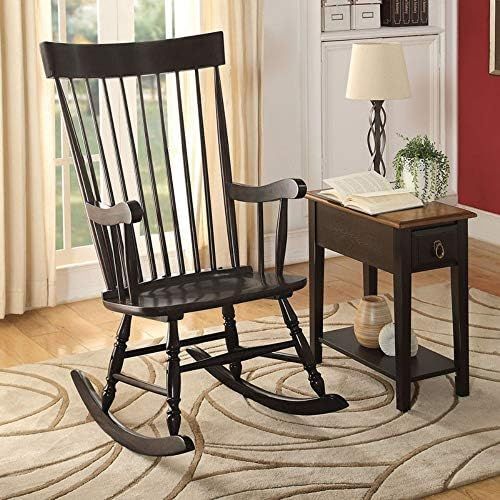 ACME Furniture Arlo 59297 Rocking Chair, Black, One Size | Amazon (US)
