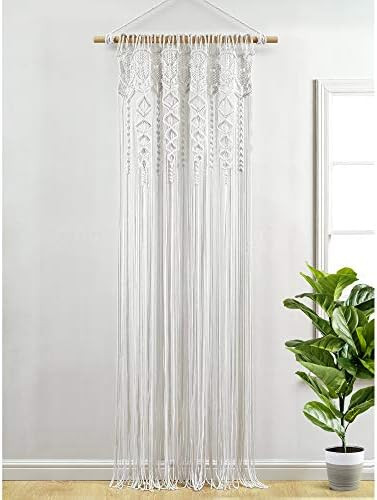 Lush Decor Boho Macrame Textured Cotton Window Curtain/Room Divider/Doorway/Wall Decor, 84" L x 4... | Amazon (US)