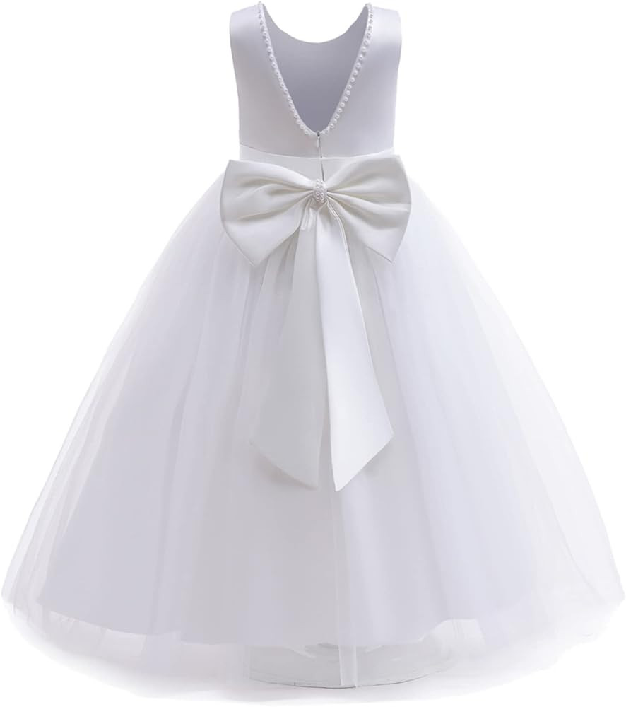 NNJXD Girl Sleeveless Embroidery Princess Pageant Dresses Kids Prom Ball Gown | Amazon (US)