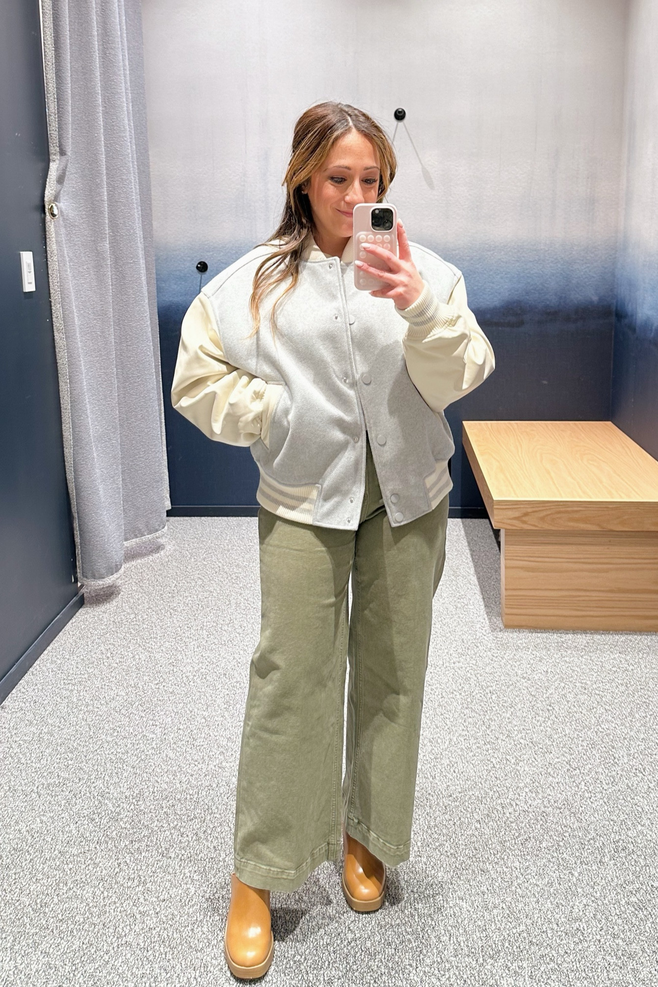 Jacket is adorable but maybe size down if petite, since the shoulder pads are a bit wider. 
Pants are a 27. 
Size up in t shirt  

#LTKGiftGuide #LTKstyletip