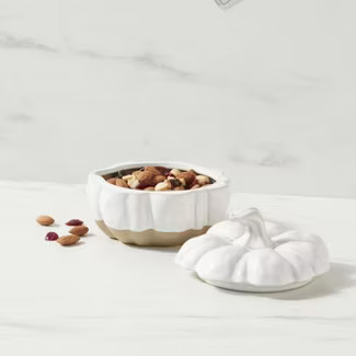 10oz Stoneware Pumpkin Jar White - Threshold™ | Target
