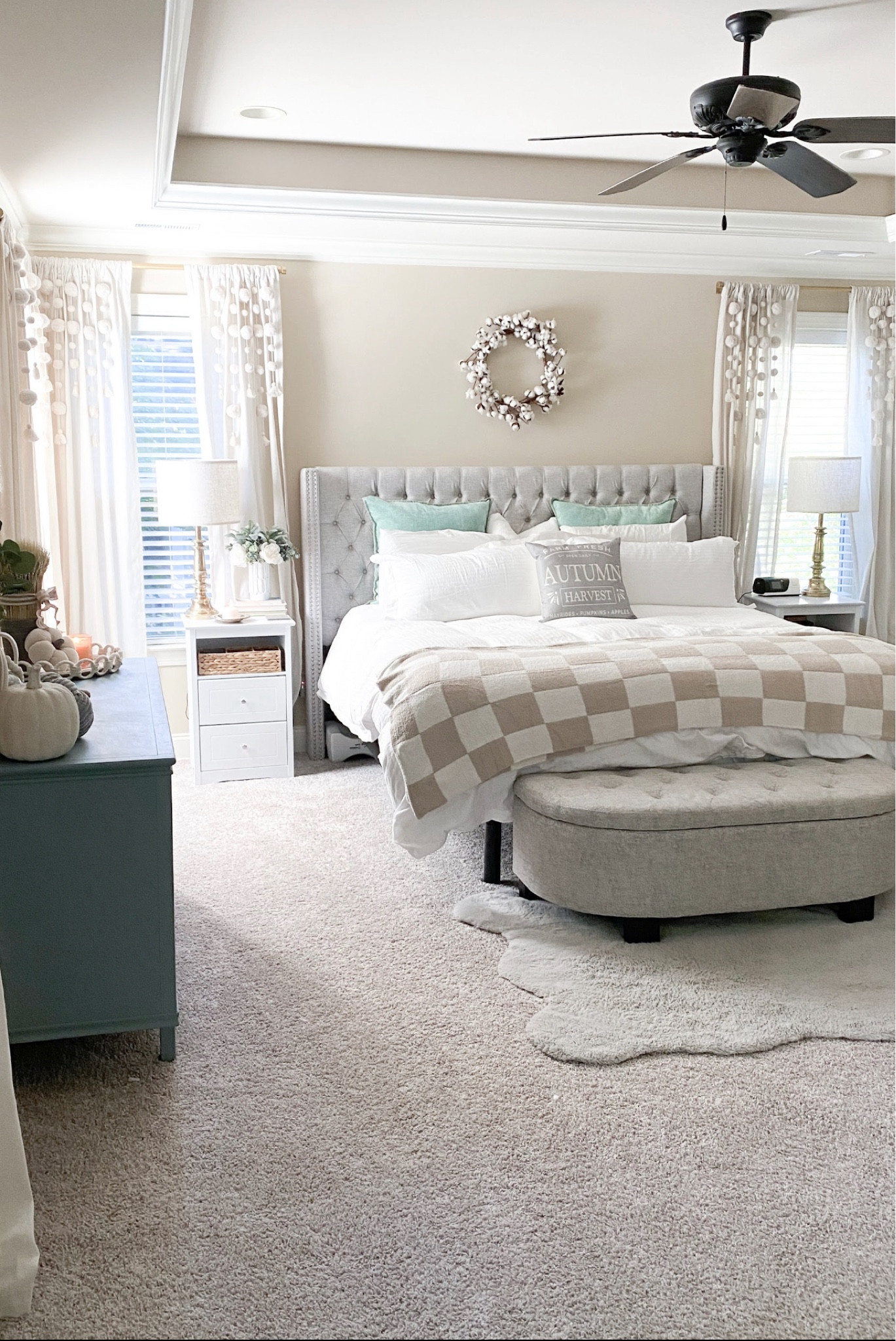 Loving this boho bedroom makeover so much! This checkered throw is so cute and cozy, I found it on Amazon! 

My headboard is from Wayfair and currently on sale! 

Amazon | boho bedroom | checkered throw | home decor | bedroom decor | wayday | Tufted headboard | boho curtains | faux fur rug | cotton wreath | farmhouse bedroomm

#LTKsalealert #LTKfindsunder100 #LTKhome