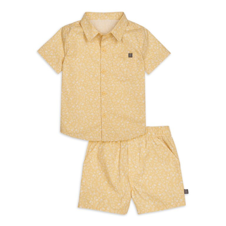 Modern Moments by Gerber Baby and Toddler Boy Casual Buttons Shirt and Short Set, Sizes 12M-5T | Walmart (US)