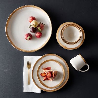 Brushed Gold Dinnerware Collection | Williams-Sonoma