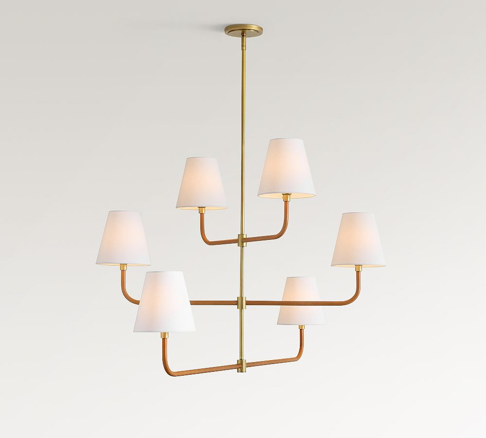 Harrison Leather Mobile Chandelier (47") | Pottery Barn (US)