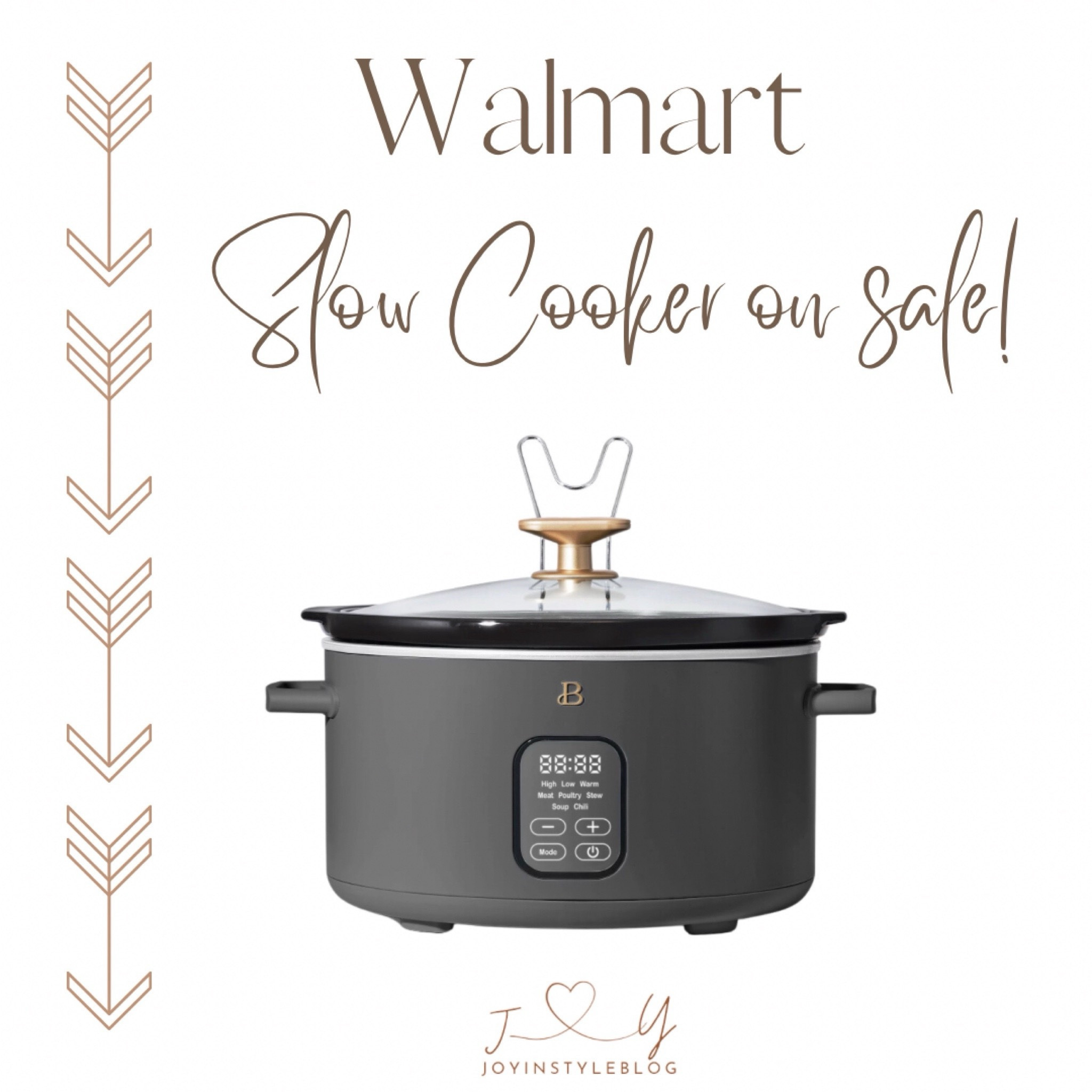 Beautiful 6 Qt Programmable Slow Cooker, Oyster Grey by Drew Barrymore 