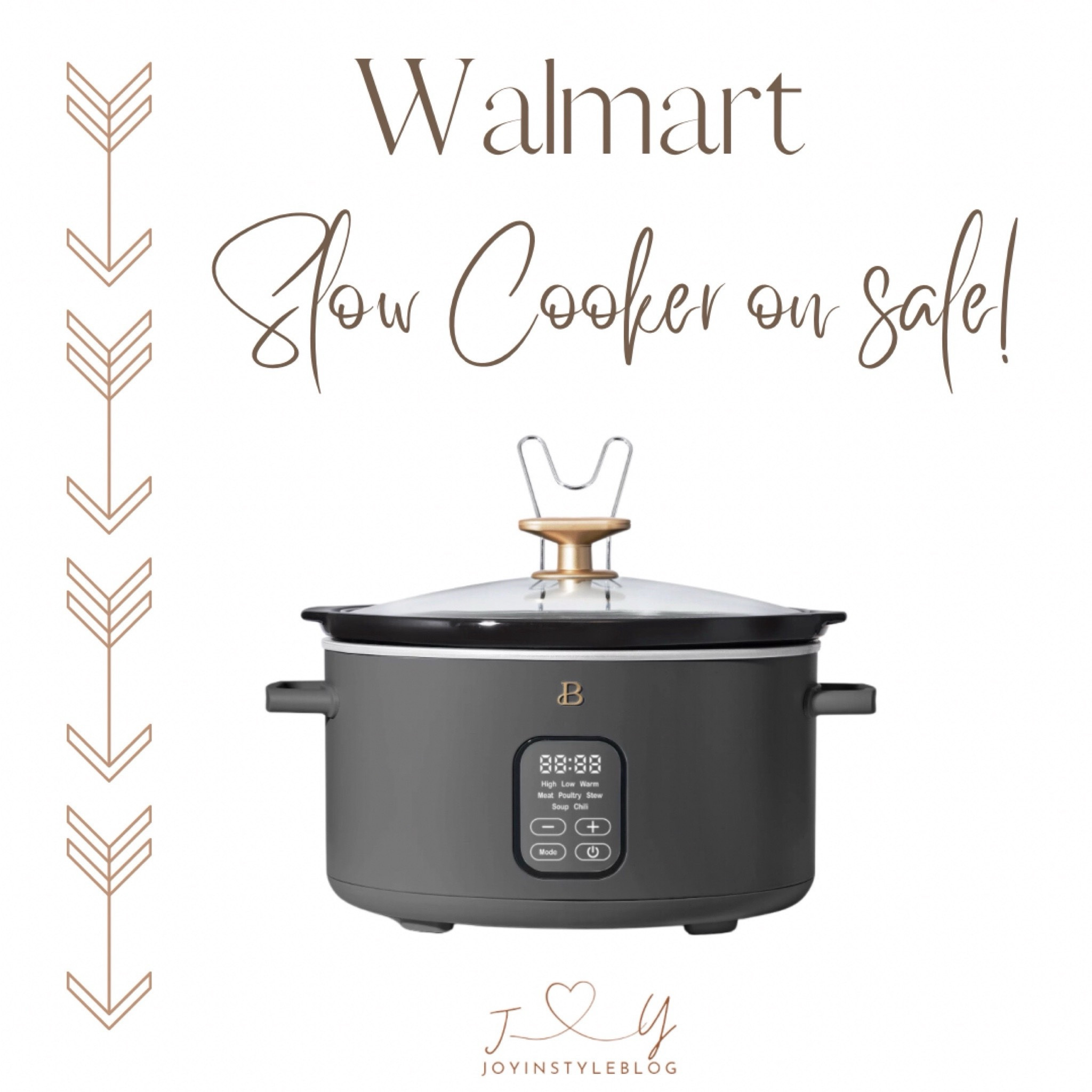 Beautiful 6 Qt Programmable Slow Cooker, Oyster Grey by Drew