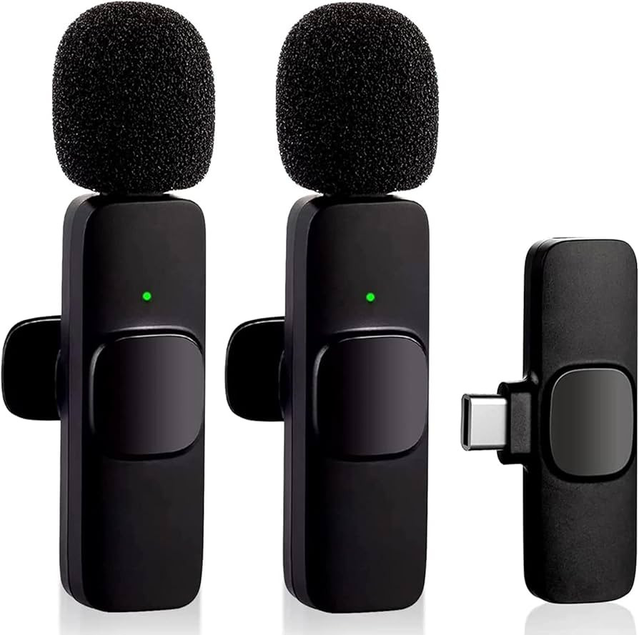 Wireless Lavalier Microphone for Type-C Phone, Plug-Play Wireless Mic with 2 Microphone for USB-C... | Amazon (US)