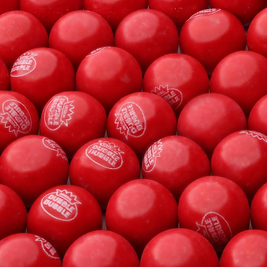 Gumballs for Gumball Machine - 1 Inch Double Bubble Gumballs - Cherry Flavored Bubble Gum Red Gum... | Amazon (US)