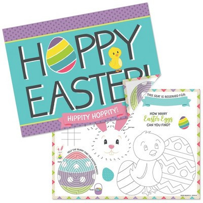 Big Dot of Happiness Hippity Hoppity - Paper Easter Bunny Party Coloring Sheets - Activity Placemats - Set of 16 | Target