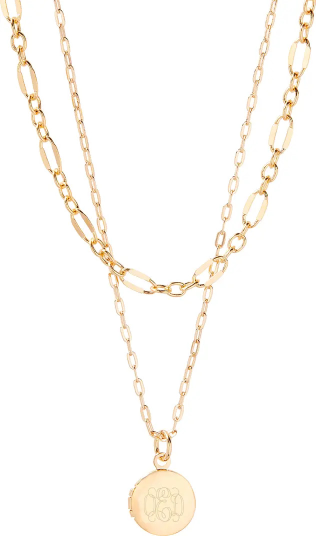 Isla Petite Monogram Locket Layering Necklace Set | Nordstrom