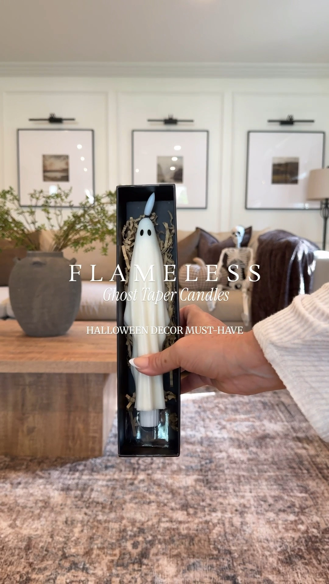 These flameless ghost taper candles are a hit with family and friends! 👻 A safer and fun alternative to lighting a candle.

fall decor | living room | cozy home | neutrals | Halloween | organic modern


#LTKHalloween #LTKHome #LTKFindsUnder50