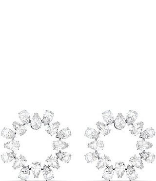 Swarovski Millenia Crystal Circle Hoop Earrings - Silver | Dillard's