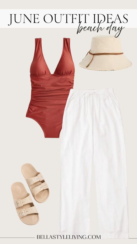 June outfit idea | beach outfit| J Crew swimsuit | pool outfit | sandals 

#LTKSeasonal #LTKFind #LTKswim