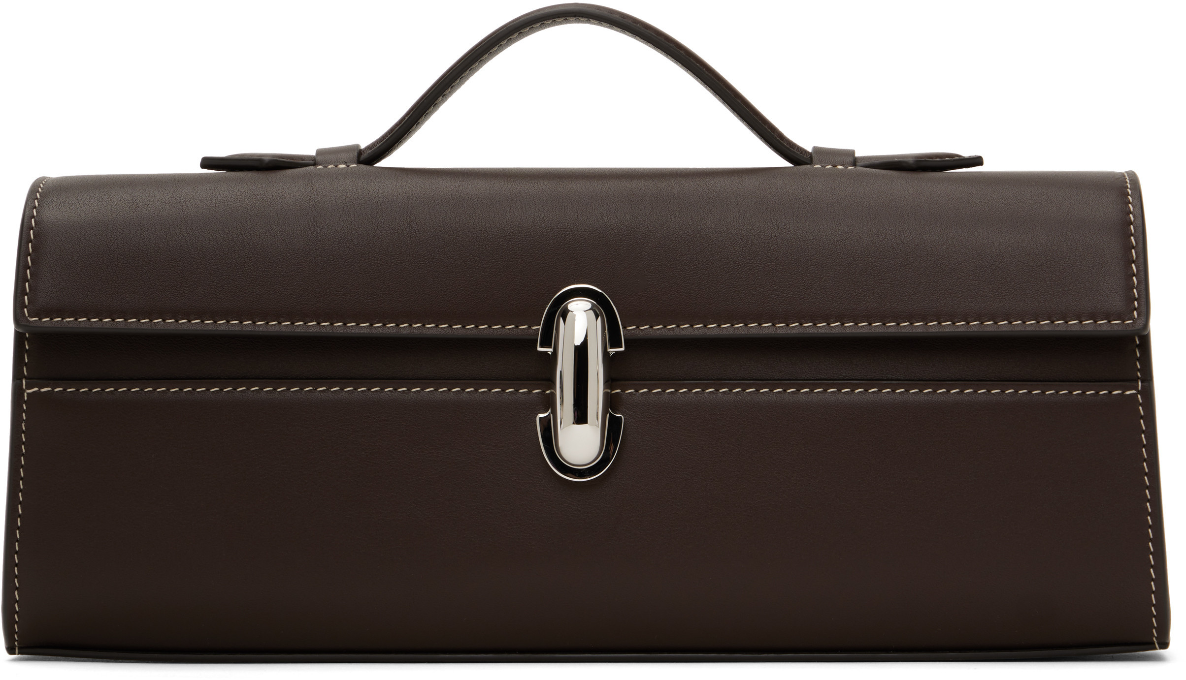 Savette Brown Slim Symmetry Pochette Bag | SSENSE