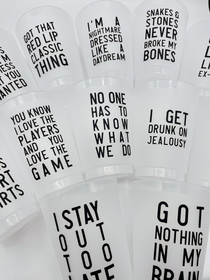 12 Cups Lyrics Sticker Vinyl | 1989, Taylor, Bad Blood, Swift,folklore, Reputation, Midnights, Sh... | Etsy (US)