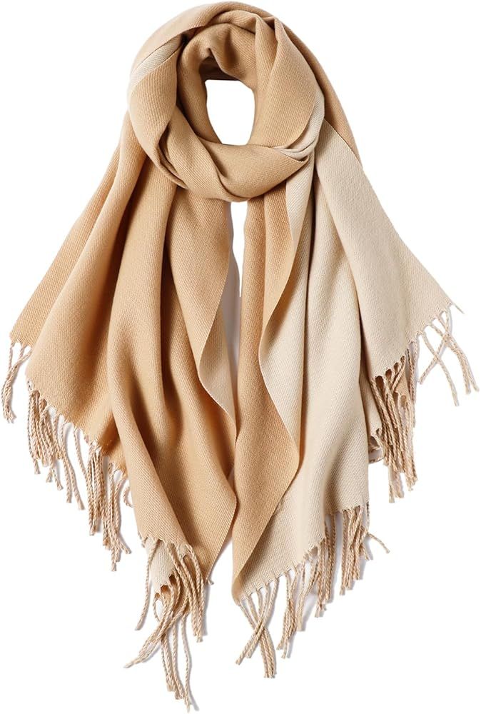 maamgic Womens Cashmere Scarf Large Pashmina Shawls and Wraps Light Blanket Scarf for Evening Dress  | Amazon (US)