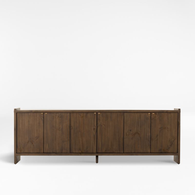 Oscar Wood Storage Media Console | Crate & Barrel | Crate & Barrel