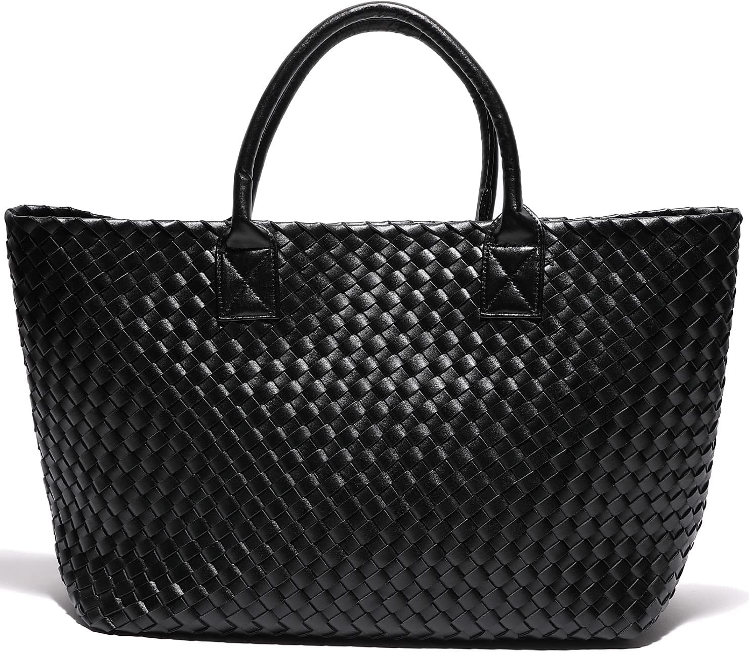 Woven Bag Shopper Bag Travel Handbags and Purses Women Tote Bag Large Capacity Shoulder Fashion Bags | Amazon (US)