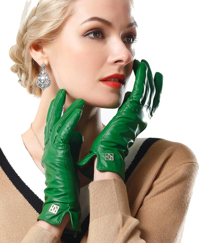 Women's Italian Leather Gloves Lambskin Winter Comfort Gloves (Touchscreen or Non-Touchscreen) | Amazon (US)