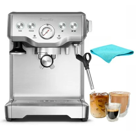 Breville BES8 Series Infuser Espresso Machine, Precise Espresso Extraction, Auto Purge, Brushed Stainless Steel, Ideal for Iced Coffee, Espresso, Cold Brew Coffee, Latte, Cappuccino | Walmart (US)