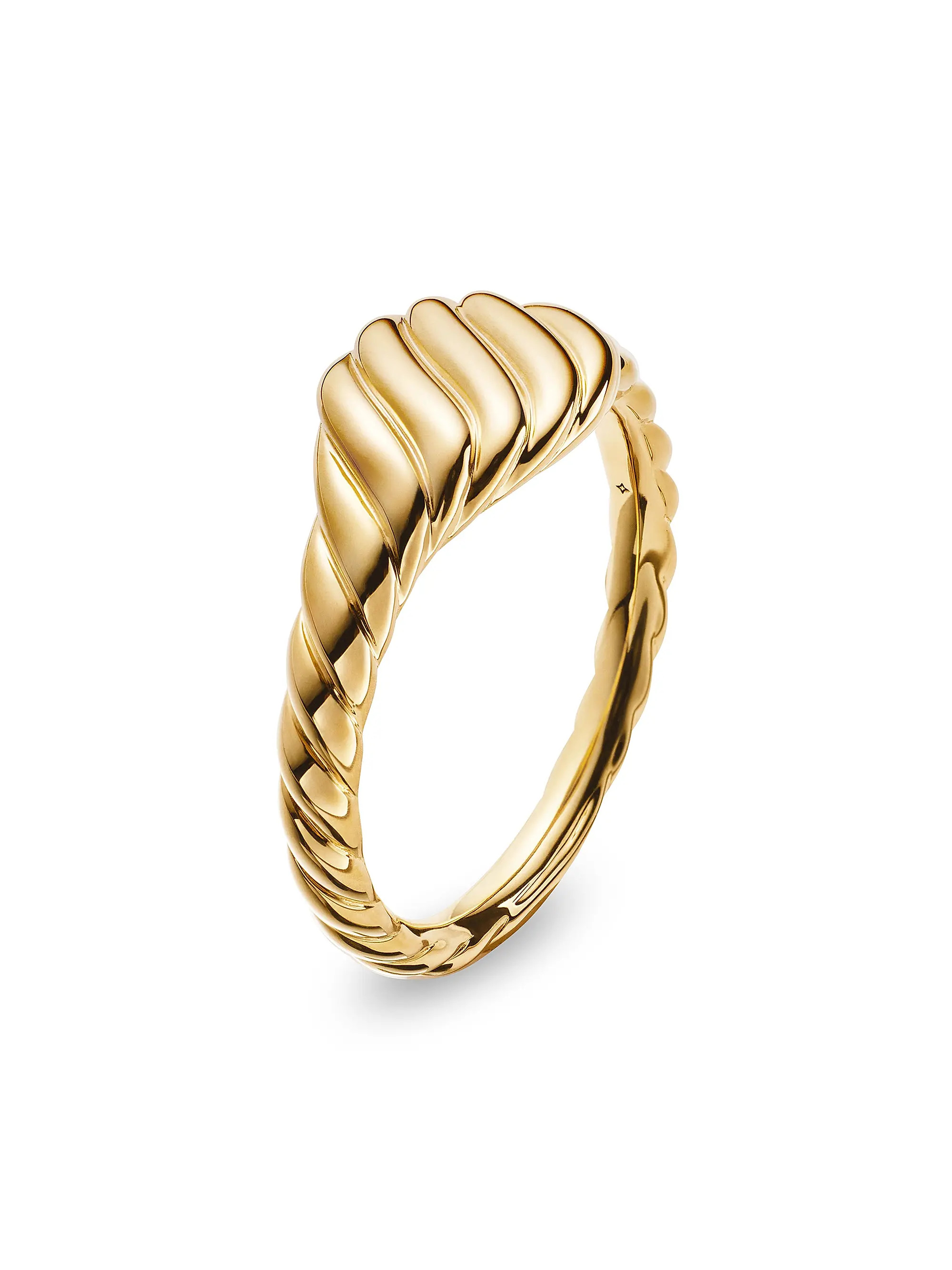 Sculpted Cable Micro Pinky Ring In 18K Yellow Gold | Saks Fifth Avenue