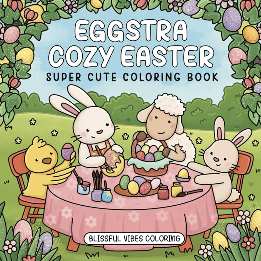 Eggstra Cozy Easter: Super Cute Coloring Book for Adults & Teens with Adorable Spring Animals to ... | Amazon (US)