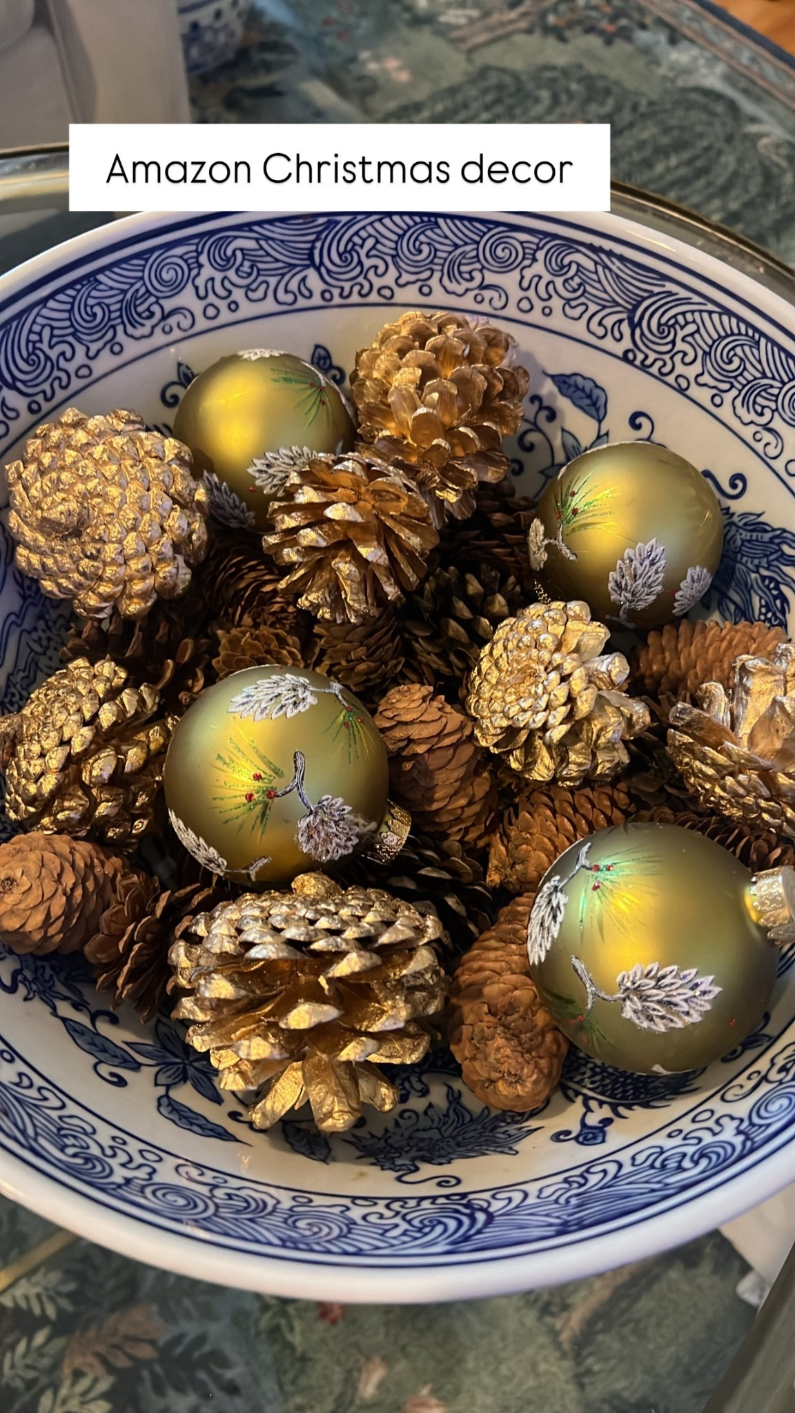 Christmas bowl filler for Christmas | Amazon home find | Pinecones 🤍 

#affordablechristmasdecor #winterdecor #cozydecor

#LTKHoliday