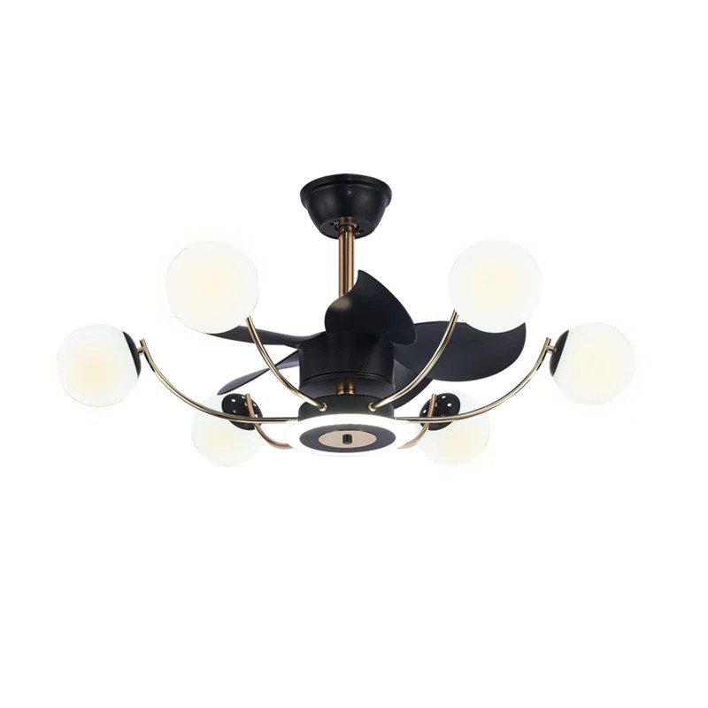 Katheleen 35.4'' Ceiling Fan with 6 Light Kit | Wayfair North America