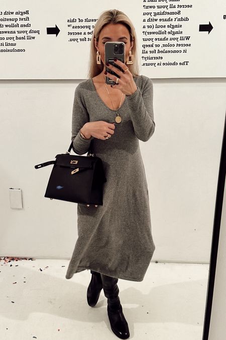 The best dress, petite-friendly. Perfect for winter/spring weather. Wearing xs petite. Chanel boots, Hermes bag. #LTKsalealert #LTKfindsunder50 #LTKstyletip 

#LTKSeasonal #LTKfindsunder50 #LTKstyletip