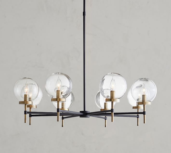 Camryn Metal & Glass Chandelier | Pottery Barn (US)