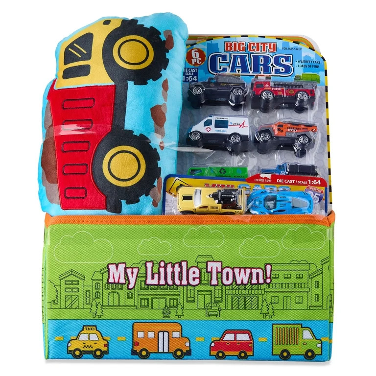 Prefilled 2-in-1 Car Playmat Bin Easter Basket Gift Set, by Wondertreats | Walmart (US)