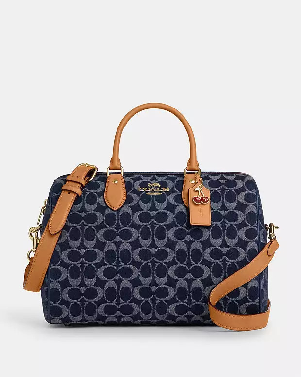 Rowan Large Satchel Bag In Signature Canvas | Coach Outlet US