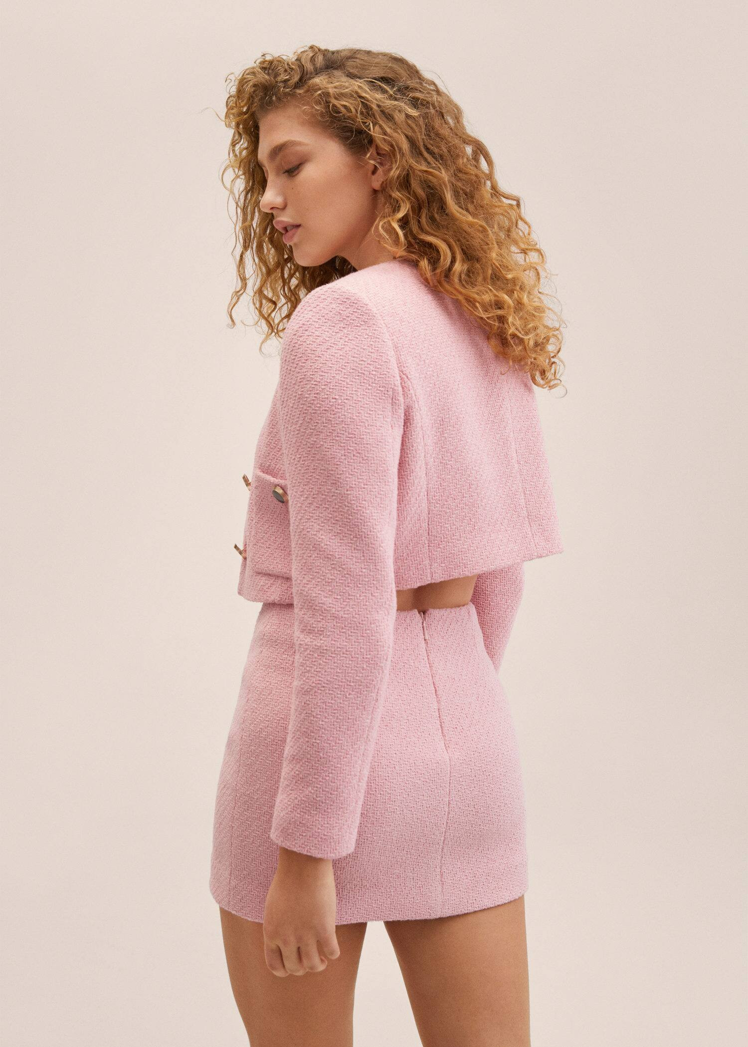 Crop tweed jacket | MANGO (US)