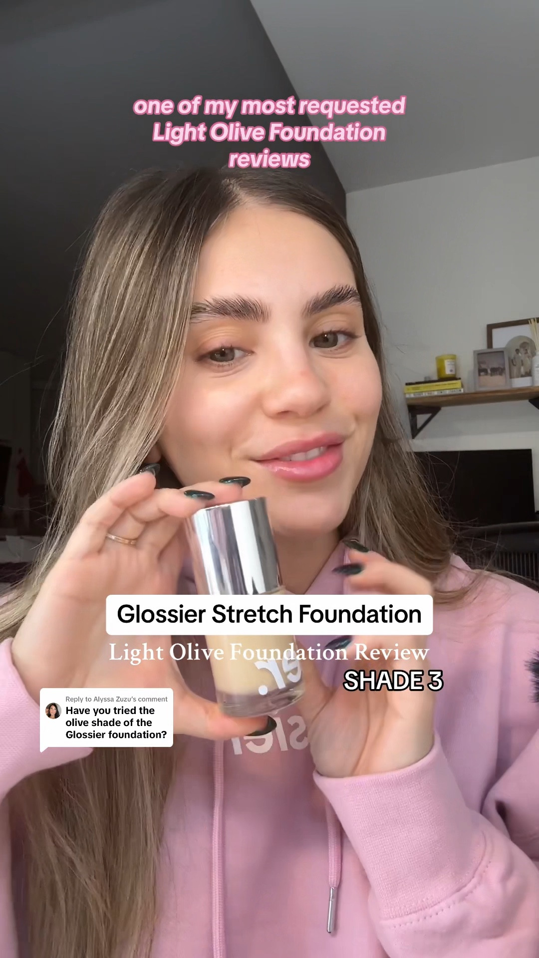 Swatching the @glossier stretch fluid foundation to see which one looks the best on my light olive skin. Is it a match? 👀🫒 #foundation
#swatchingmakeup #lightolivefoundation #glossier #oliveundertone

#LTKBeauty #LTKdayinmylife #LTKgrwm