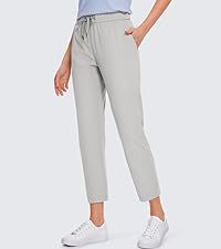 CRZ YOGA Womens 4-Way Stretch Ankle Golf Pants - 7/8 Dress Work Pants Pockets Athletic Travel Cas... | Amazon (US)