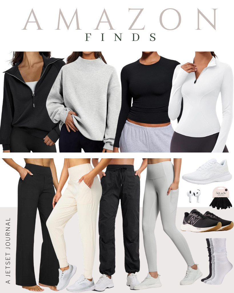 The monochromatic theme featured in this week’s Amazon Athleisure collection is always a go-to for versatility and style. CRZ YOGA offers a long-sleeve crewneck shirt that pairs perfectly with high-waist yoga pants and Reebok Energen sneakers. Whether you wear it for yoga classes or a park walk, it offers a cozy activewear vibe. 

 #LTKSeasonal #LTKSaleAlert #LTKTravel